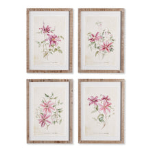 Load image into Gallery viewer, PINK CLEMATIS PRINTS, SET OF 4
