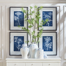 Load image into Gallery viewer, CYANOTYPE QUEEN ANNES LACE PRINTS, SET OF 4
