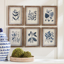 Load image into Gallery viewer, BLUE LEAF PETITE PRINTS, SET OF 6
