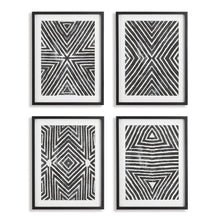 Load image into Gallery viewer, ACHROMATIC GEOMETRIC PRINTS, SET OF 4
