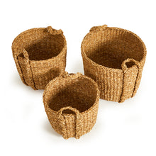 Load image into Gallery viewer, SEAGRASS ROUND DRUM BASKETS, SET OF 3
