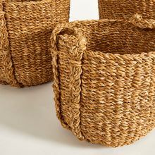 Load image into Gallery viewer, SEAGRASS ROUND DRUM BASKETS, SET OF 3

