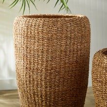 Load image into Gallery viewer, SEAGRASS TALL ROUND PLANTERS, SET OF 2
