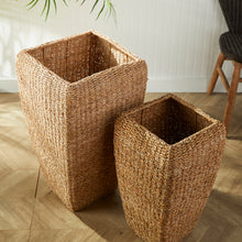 Load image into Gallery viewer, SEAGRASS TALL SQUARE PLANTERS, SET OF 2
