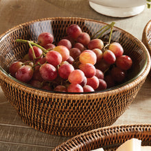 Load image into Gallery viewer, BURMA RATTAN SERVING BOWL 10.75"
