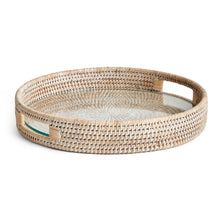 Load image into Gallery viewer, BURMA RATTAN ROUND SERVING TRAY
