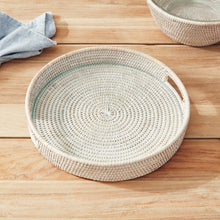 Load image into Gallery viewer, BURMA RATTAN ROUND SERVING TRAY
