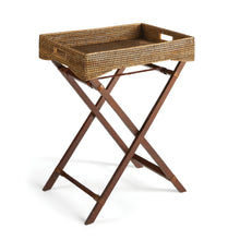 Load image into Gallery viewer, BURMA RATTAN BUTLER TRAY TABLE
