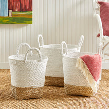 Load image into Gallery viewer, Madura Market Baskets, Set of 3 – White
