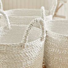 Load image into Gallery viewer, Madura Market Baskets, Set of 3 – White
