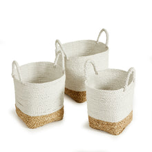 Load image into Gallery viewer, Madura Market Baskets, Set of 3 – White
