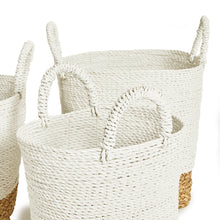 Load image into Gallery viewer, Madura Market Baskets, Set of 3 – White
