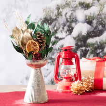 Load image into Gallery viewer, Petite Winter 12" Bouquet: Gold Leaf &amp; Willow Eucalyptus
