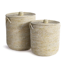 Load image into Gallery viewer, RIVERGRASS HAMPER BASKETS WITH LIDS, SET OF 2
