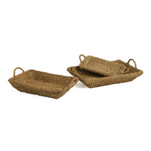 Load image into Gallery viewer, SEAGRASS TRAYS WITH HANDLES, SET OF 3
