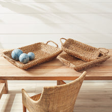 Load image into Gallery viewer, SEAGRASS TRAYS WITH HANDLES, SET OF 3
