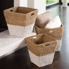 Load image into Gallery viewer, SEAGRASS RECTANGULAR STORAGE BASKETS, SET OF 3
