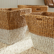 Load image into Gallery viewer, SEAGRASS RECTANGULAR STORAGE BASKETS, SET OF 3
