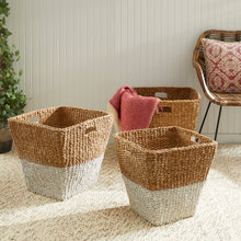 Load image into Gallery viewer, SEAGRASS RECTANGULAR STORAGE BASKETS, SET OF 3
