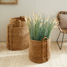 Load image into Gallery viewer, SEAGRASS ROUND BASKETS LARGE, SET OF 3
