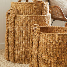 Load image into Gallery viewer, SEAGRASS ROUND BASKETS LARGE, SET OF 3
