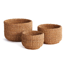 Load image into Gallery viewer, SEAGRASS CYLINDRICAL BASKETS, SET OF 3
