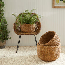 Load image into Gallery viewer, SEAGRASS CYLINDRICAL BASKETS, SET OF 3
