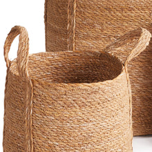 Load image into Gallery viewer, SEAGRASS ROUND BASKETS WITH LONG HANDLES, SET OF 3
