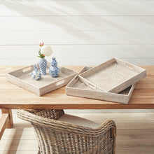 Load image into Gallery viewer, BURMA RATTAN OTTOMAN TRAYS, SET OF 3

