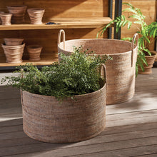 Load image into Gallery viewer, BURMA RATTAN HAMPERS WITH HANDLES, SET OF 2
