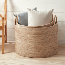 Load image into Gallery viewer, BURMA RATTAN HAMPERS WITH HANDLES, SET OF 2
