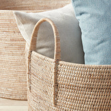 Load image into Gallery viewer, BURMA RATTAN HAMPERS WITH HANDLES, SET OF 2

