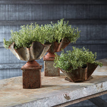 Load image into Gallery viewer, GALVANIZED HANDKERCHIEF PLANTER
