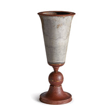Load image into Gallery viewer, WEATHERED METAL TAPERED CONE URN

