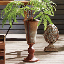 Load image into Gallery viewer, WEATHERED METAL TAPERED CONE URN
