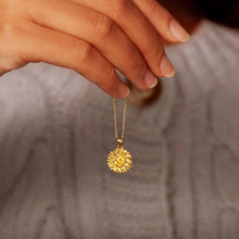 Load image into Gallery viewer, Sunflower Shape 18K Gold-Plated Pendant Necklace
