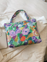 Load image into Gallery viewer, Printed Canvas Handbag with Zipper
