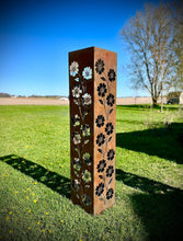 Load image into Gallery viewer, Blooming Magnolias Steel Luminary Pillar | Multiple Sizes
