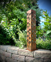 Load image into Gallery viewer, Blooming Magnolias Steel Luminary Pillar | Multiple Sizes
