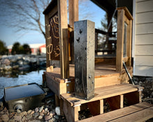 Load image into Gallery viewer, Blowing Dandelions Steel Luminary Pillar | Solar Light
