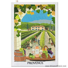 Load image into Gallery viewer, French kitchen towel - Printed cotton - Provence Winery  | Label France
