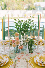 Load image into Gallery viewer, Ranunculus Garden Vintage bulb garden linen blend Christmas winter tablecloth
