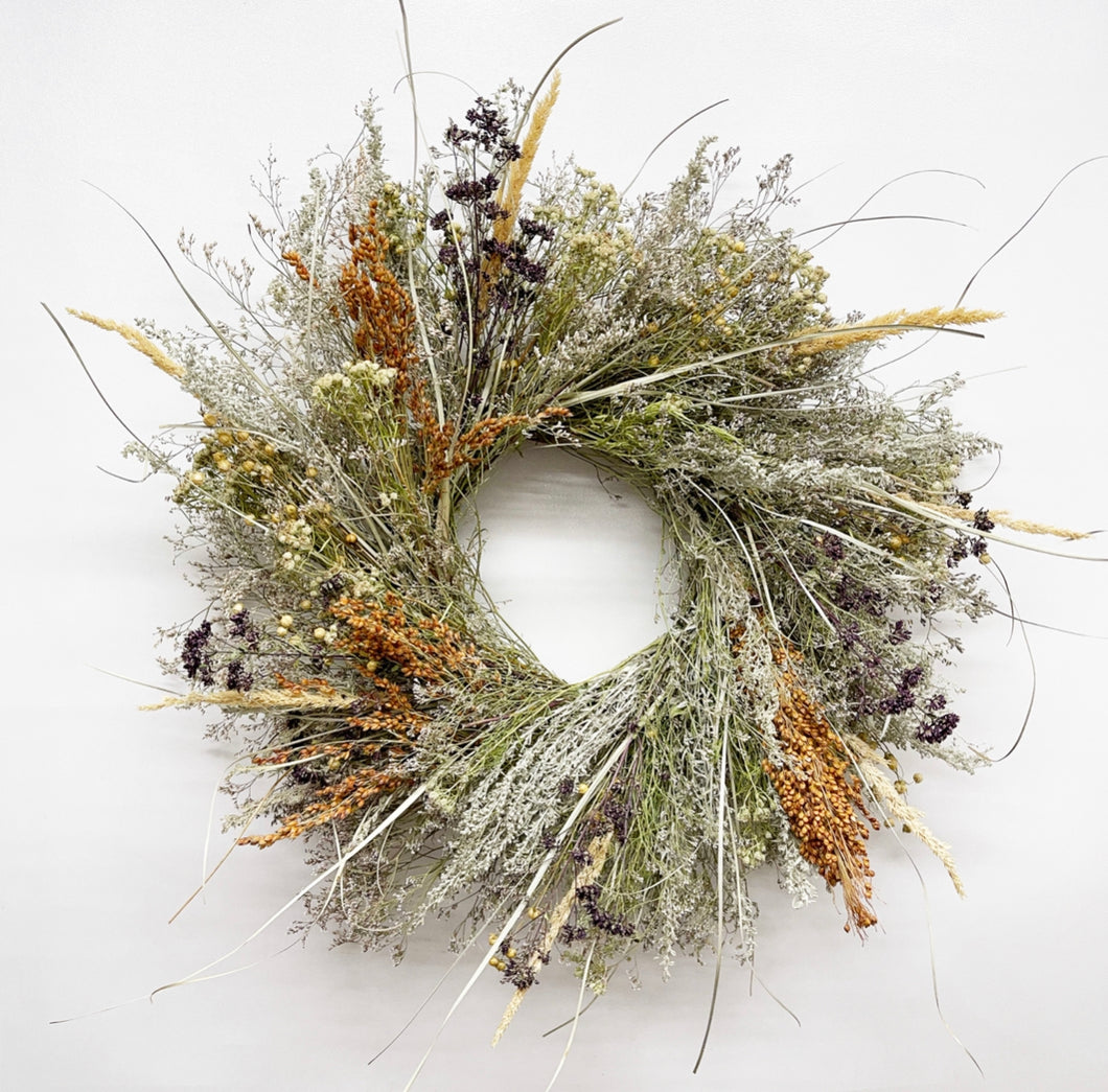 Autumn Winds dried floral wreath