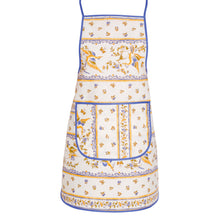 Load image into Gallery viewer, Moustiers Blue &amp; Cream Kitchen Apron by Tissus Toselli
