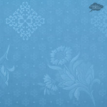 Load image into Gallery viewer, 55x86" Rectangular Moustiers Blue Matelassé Tablecloth by Tissus Toselli
