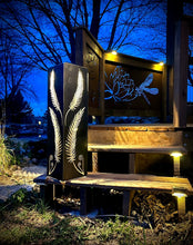 Load image into Gallery viewer, Rustic Metal Fern Luminary | Garden Column
