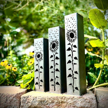 Load image into Gallery viewer, Sunflowers Under the Stars Luminary Pillars w/ Solar Cap
