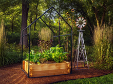 Load image into Gallery viewer, Cedar Raised Garden Bed with Greenhouse Cover

