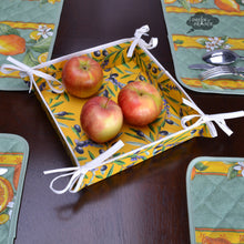 Load image into Gallery viewer, Lauris Yellow Coated Cotton French Bread Basket by Tissus Toselli
