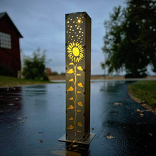Load image into Gallery viewer, XL Square Sunflower Solar Pillar | Multiple Sizes
